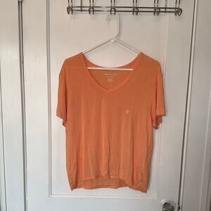 New American Eagle Soft & Sexy Vneck Oversized Tee Orange Women's size S